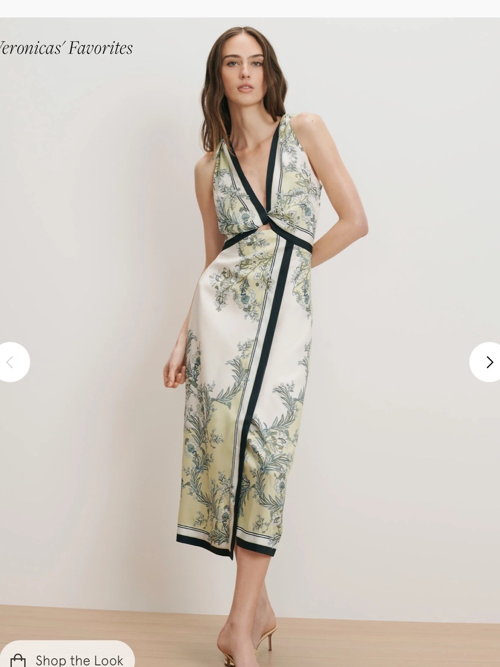 Kaliza Scarf-Print Midi Dress